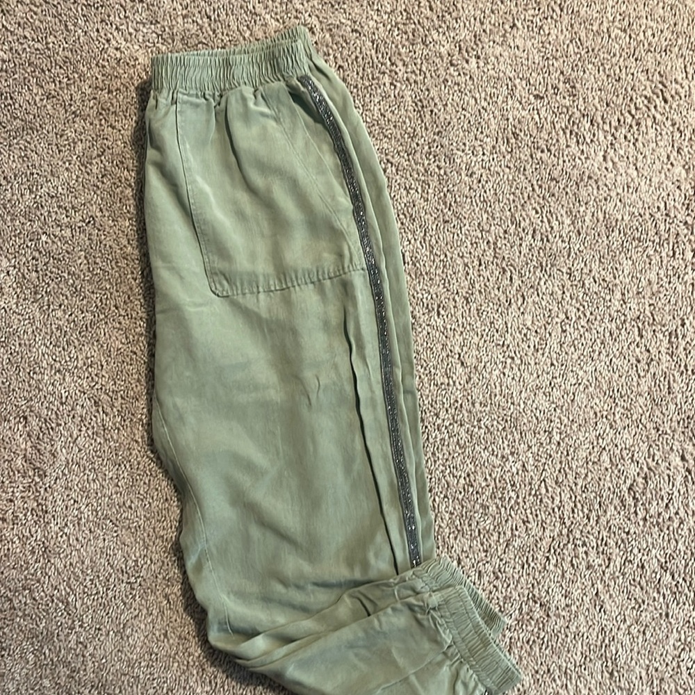 Zara linen jeweled joggers